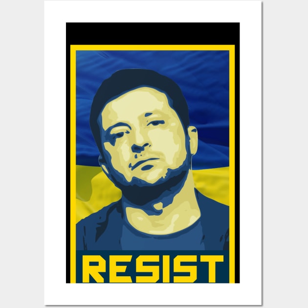 Zelensky Resist Wall Art by Nerd_art